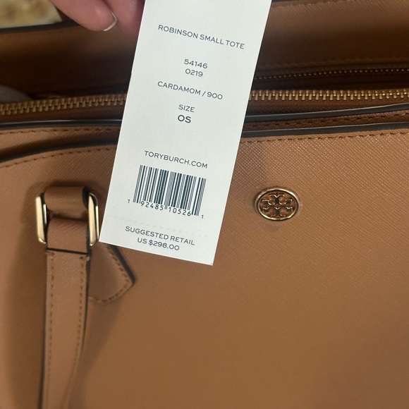 NEW NWT Tory Burch Robinson Small Tote Double Zip Tote Black Purse - Picture 3 of 11